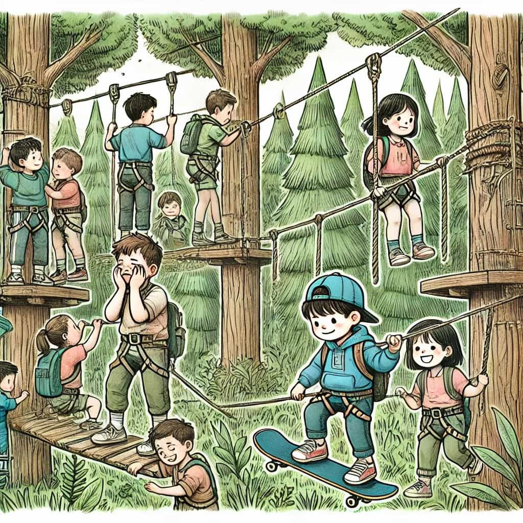 Illustration of a classroom with students interacting