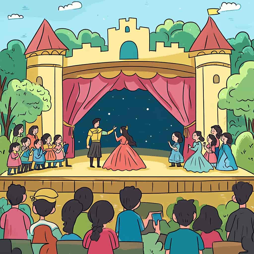 Illustration of a classroom with students interacting