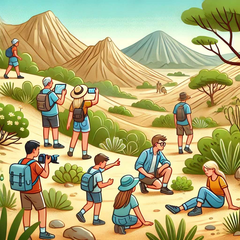 Illustration of a classroom with students interacting