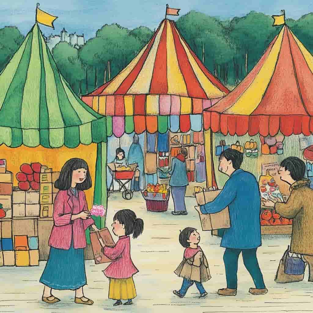 Illustration of a classroom with students interacting