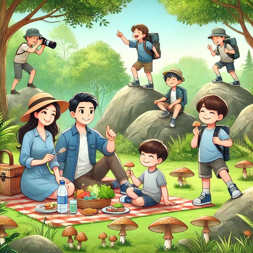 Illustration of a classroom with students interacting