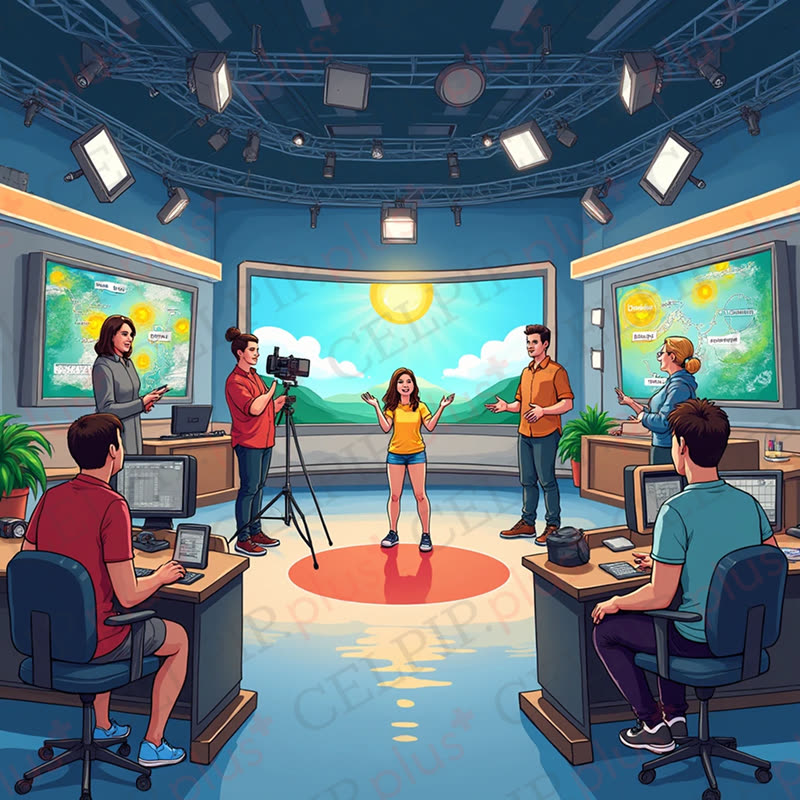 Illustration of a classroom with students interacting