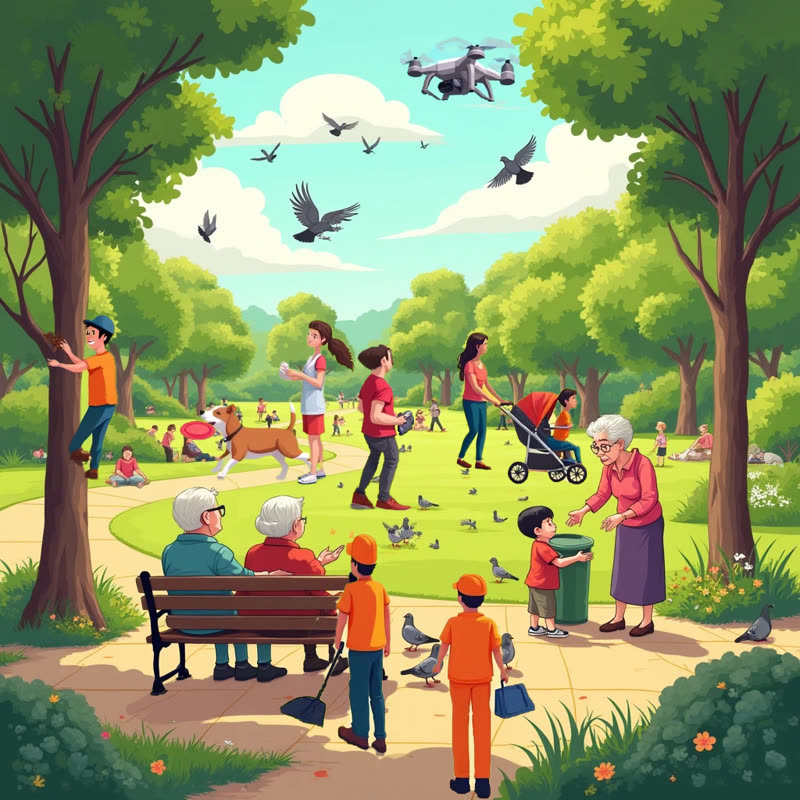 Illustration of a classroom with students interacting