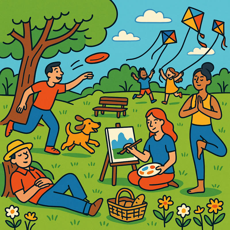 Illustration of a classroom with students interacting