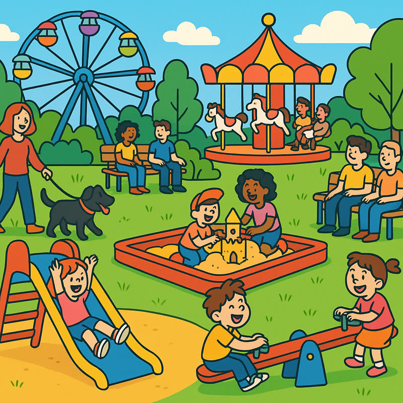 Illustration of a classroom with students interacting