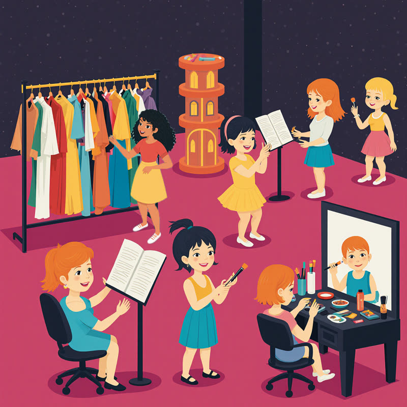 Illustration of a classroom with students interacting